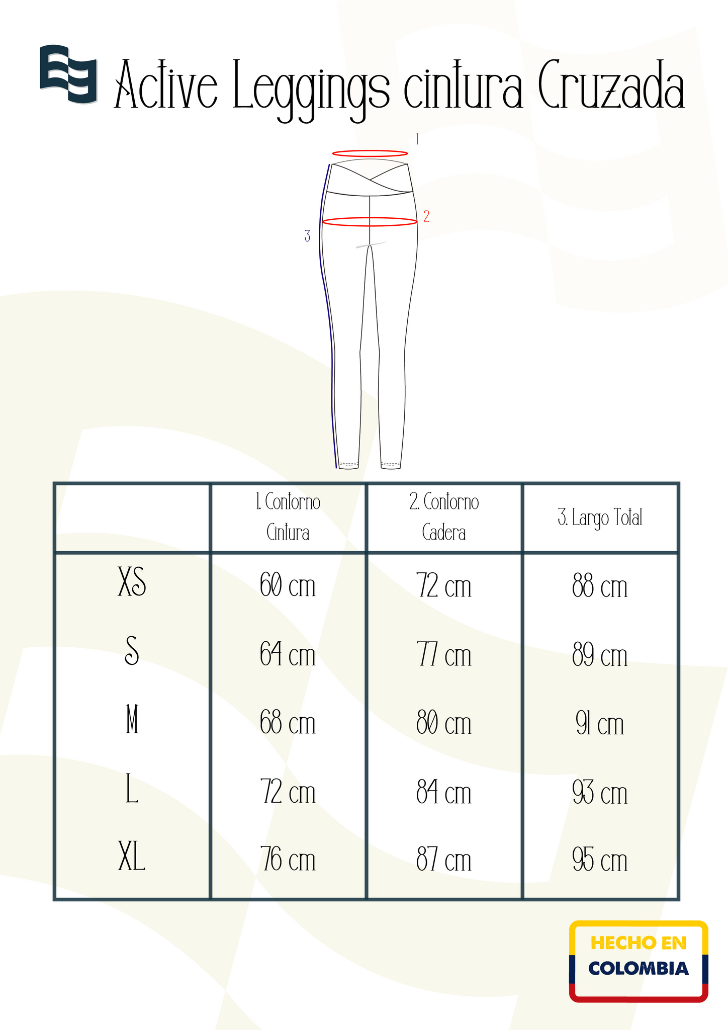 Active Leggings Cintura Cruzada Café
