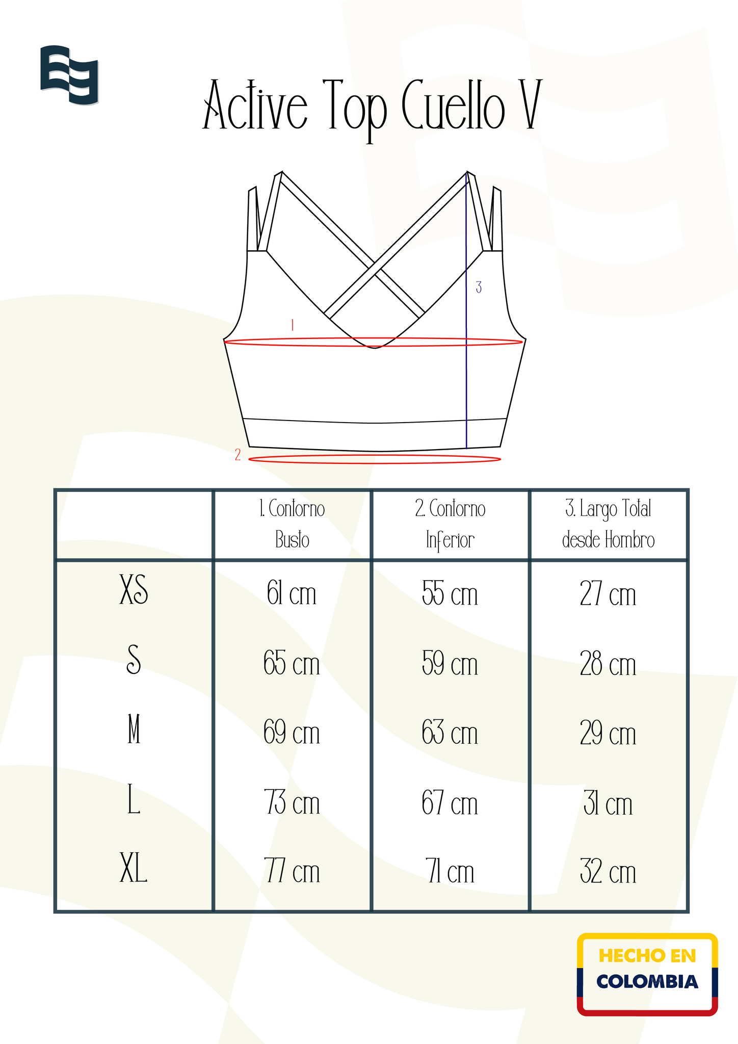 Active Top Cuello V Beige Gloss